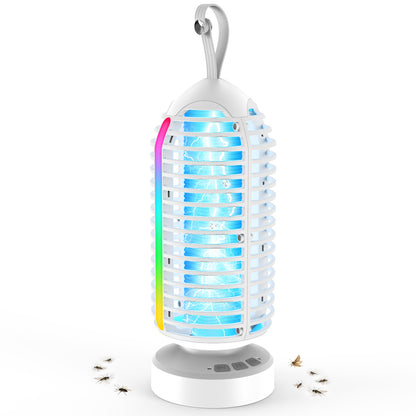OnBeam Bug Zapper Outdoor, Mosquito Zapper Indoor Electric Fly Zapper Rechargeable Mosquito Killer with Color Changing LED Lights, Auto On/Off, 4000mAh Fly Trap for Home Backyard, Patio, Camping